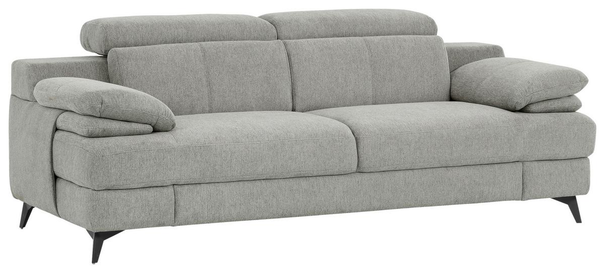 3-sitzer-sofa Titus Beige Chenille - Beige/Schwarz, Design, Textil (225/80-98/104cm) - Livetastic