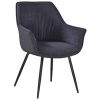 ŽIDLE S PODRUČKAMI NOVA - šedá/černá, Moderní, kov/textil (64/85/62cm) - Premium Living