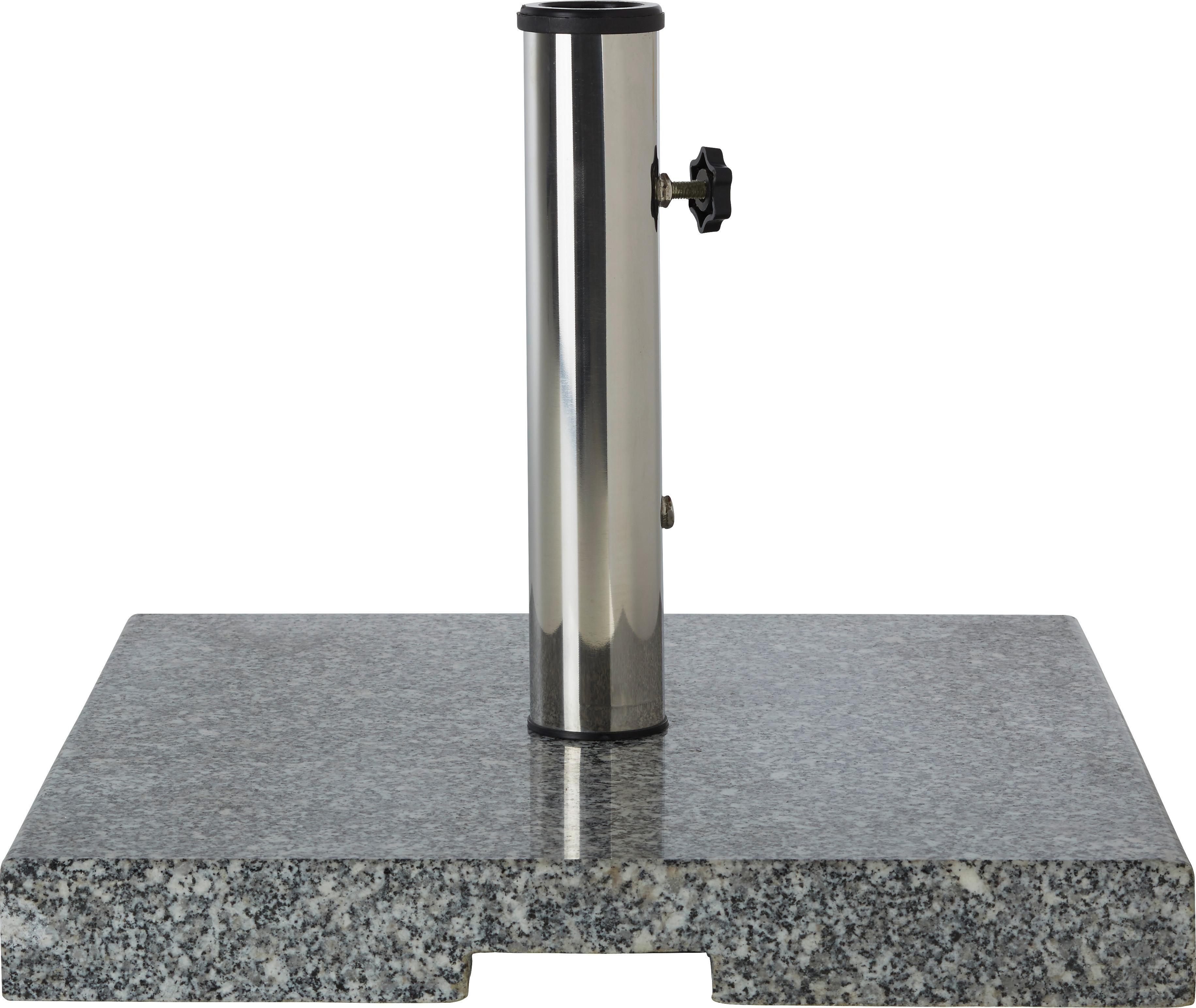 Schirmständer Marmor Für Dm Bis 4 Cm Simona - Schwarz/Grau, KONVENTIONELL, Stein/Metall (45/37/45cm) - Ondega