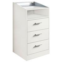 Nachtkästchen Weiß H: 84 cm Lumo - Weiß, MODERN, Holzwerkstoff (46/84/42cm) - MID.YOU