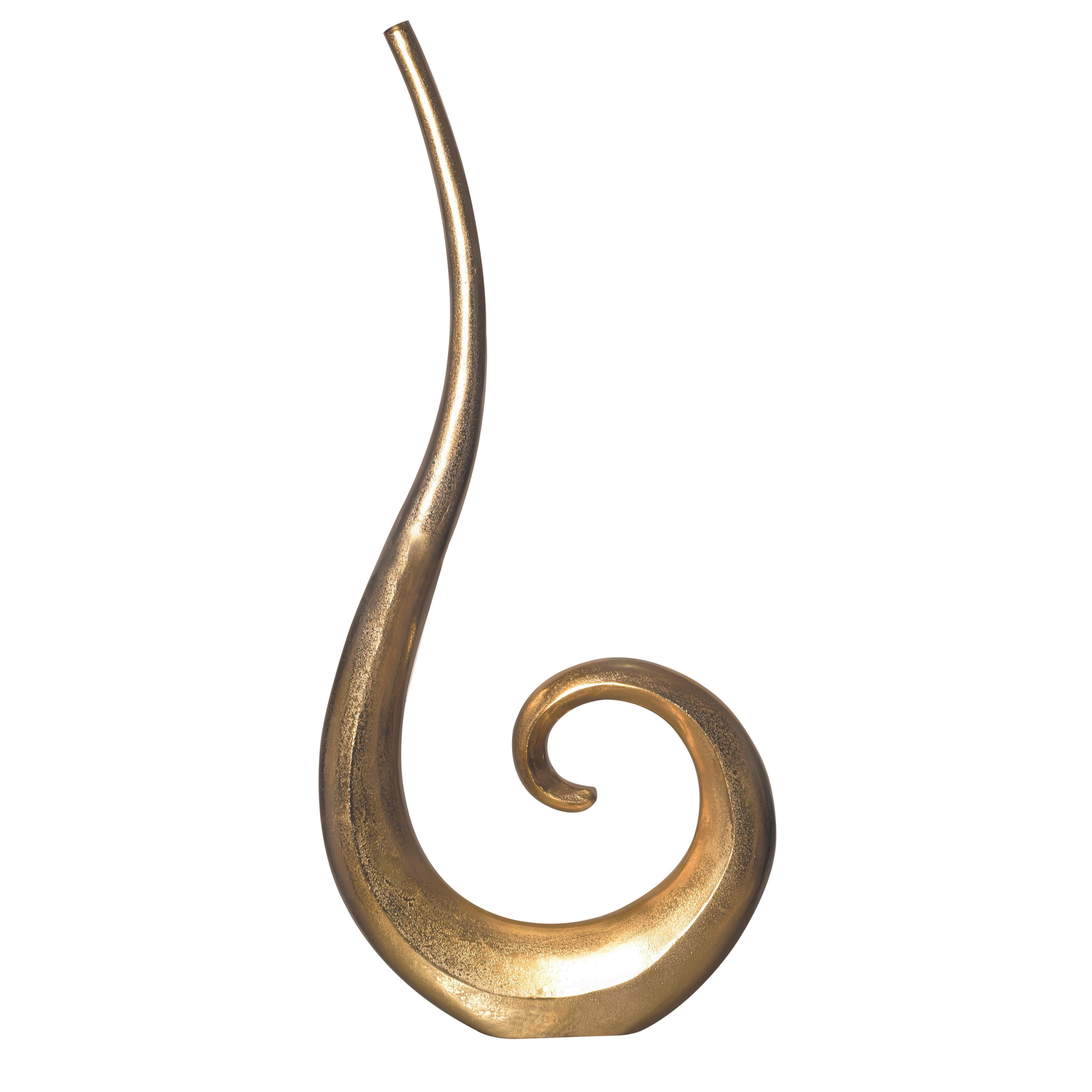 Dekovase Spirale Goldfarben B: 48 Cm - Goldfarben, Design, Metall (48/100/10cm) - Livetastic