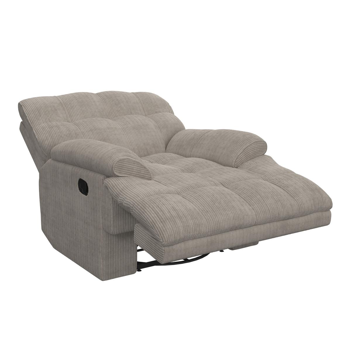 Relaxačné kreslo NATALIE, sivá - čierna/sivá, Modern, kov/drevo (98/94/106cm) - Bessagi Home