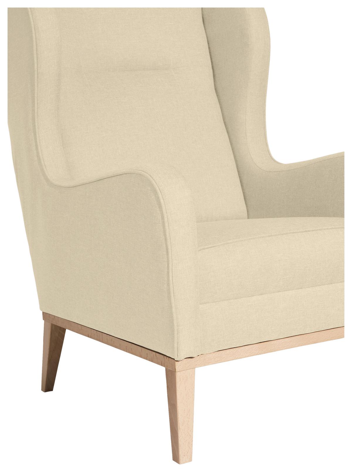 Ohrensessel Angelo - Beige/Naturfarben, KONVENTIONELL, Textil (66/104/78cm) - Max Winzer