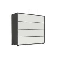 Kommode Mailand Typ 3 - Anthrazit/Schwarz, MODERN, Holzwerkstoff (79/73/33cm) - MID.YOU