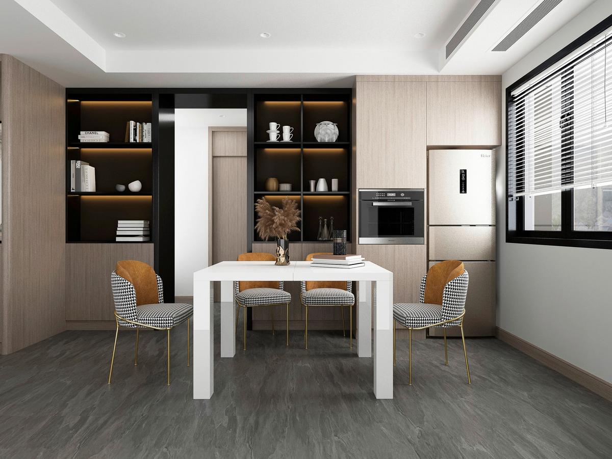 Esstisch Weiß B: 120-240 cm - Weiß Hochglanz, MODERN, Holzwerkstoff (120-240/80/76cm) - Livetastic