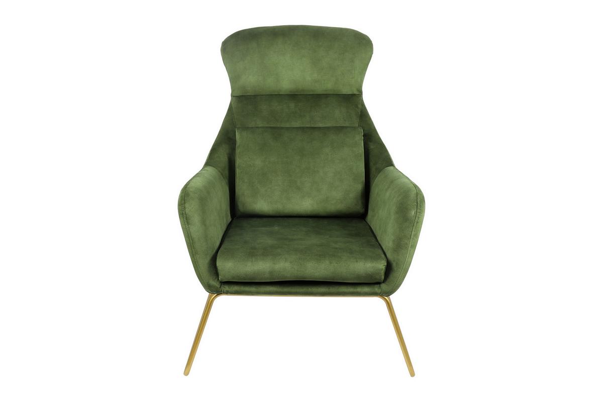 Sessel Grün B: 73 Cm - Messingfarben/Grün, MODERN, Textil (73/102/80cm) - Livetastic