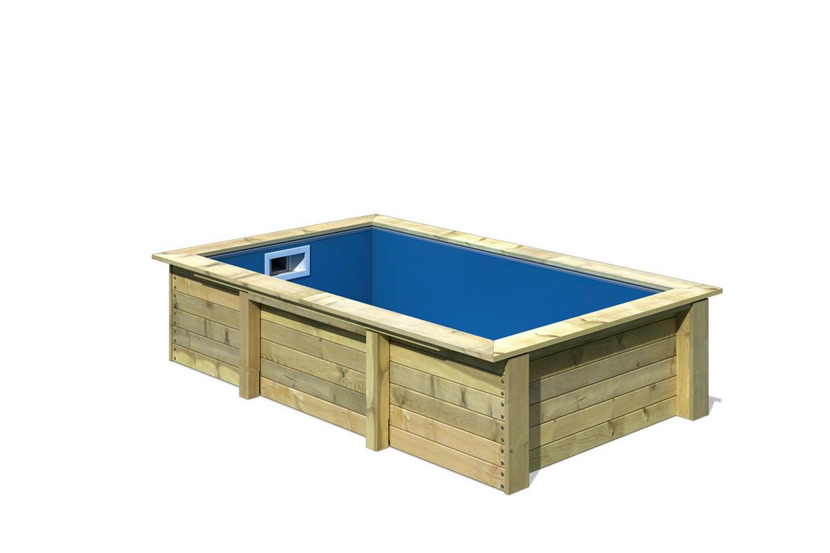 Pool-Set Poseidon 40161 Pool Poseidon - Blau/Naturfarben, Basics, Holz/Kunststoff (303/69/160cm)