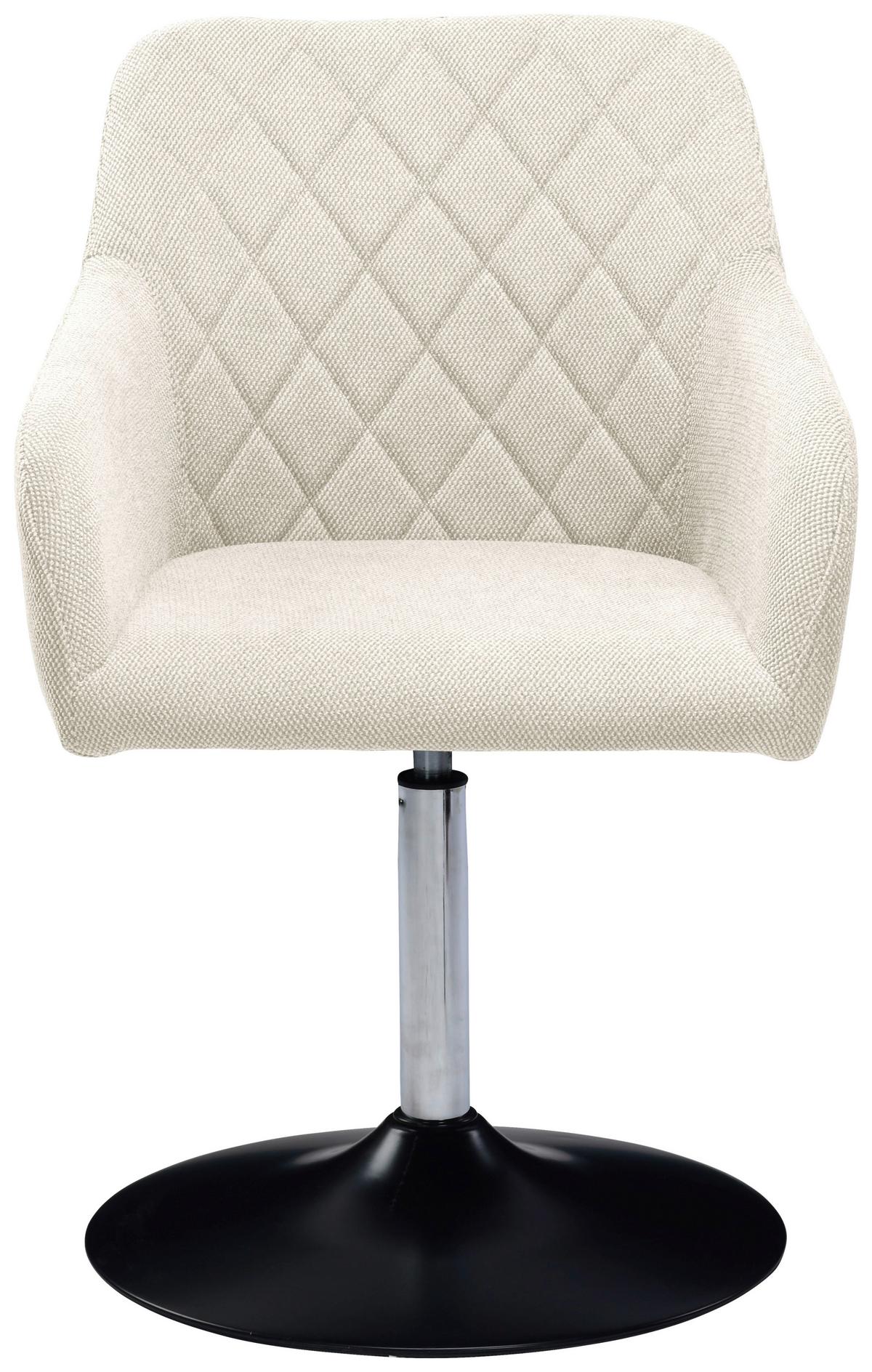 Stuhl Antonia Leinenoptik Beige, B: 54 cm - Beige/Schwarz, MODERN, Holz/Textil (54/84/60cm) - My Baby Lou