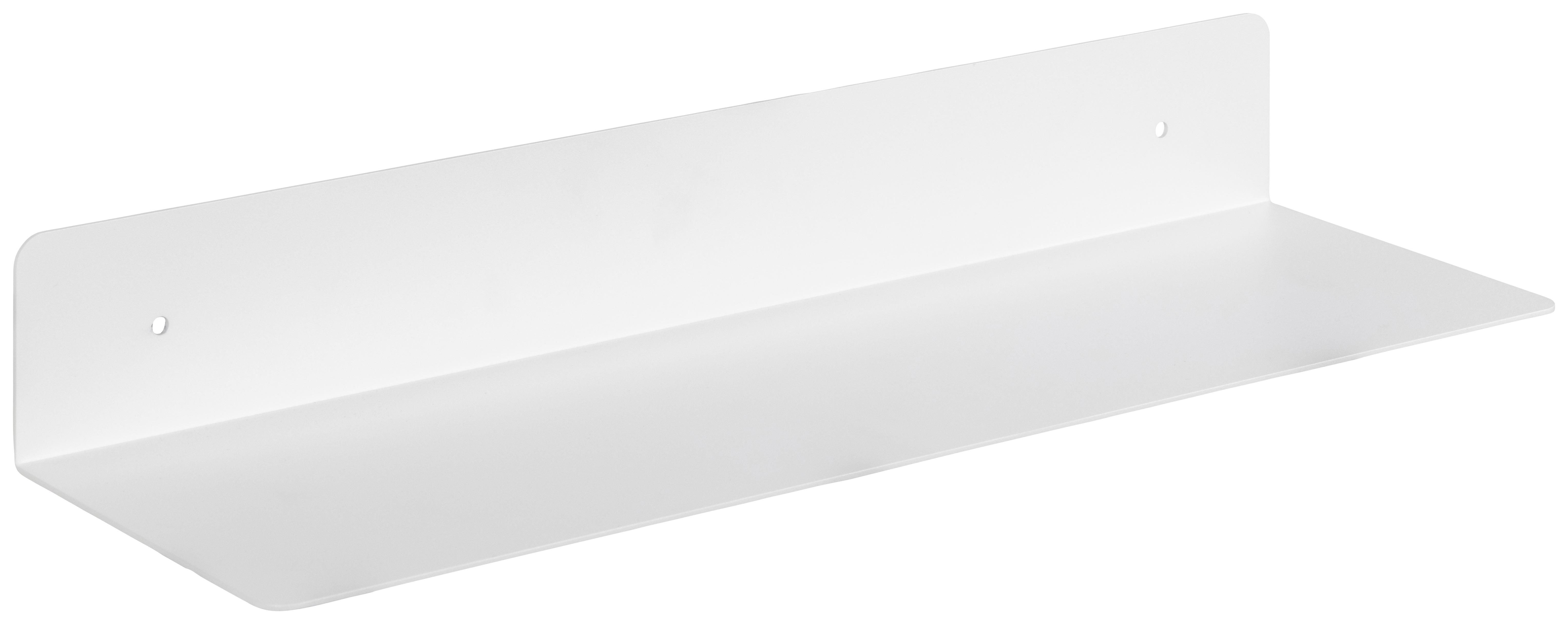 Wandboard Joilet B: 50 cm Metall Weiß - Weiß, Trend, Metall (50/7/15cm) - MID.YOU
