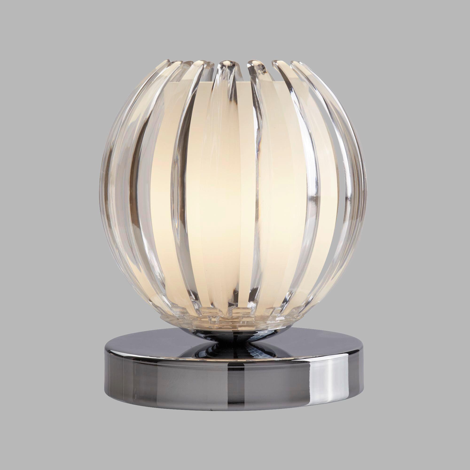 Tischleuchte Eu1811cl - Chromfarben, Design, Glas/Kunststoff (11/14cm)