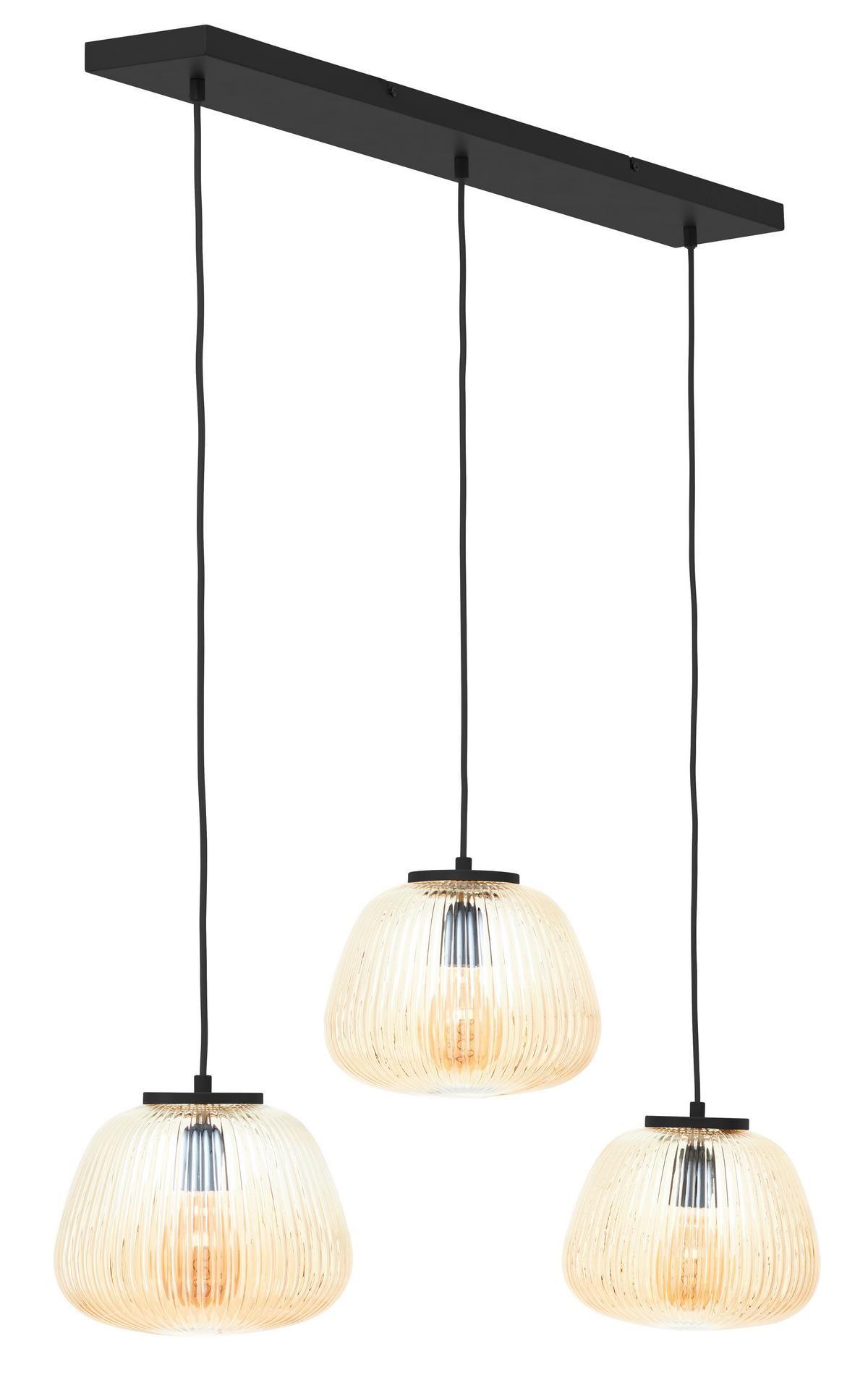 Hängeleuchte 80109/86 Kaizen - Bernsteinfarben, Basics, Glas/Metall (95/25/150cm) - Brilliant