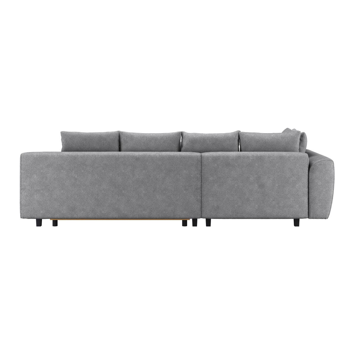 Rohová sedačka MENDOZA. ľavá, sivá - čierna/sivá, Design, drevo/textil (197/309cm) - Ondega