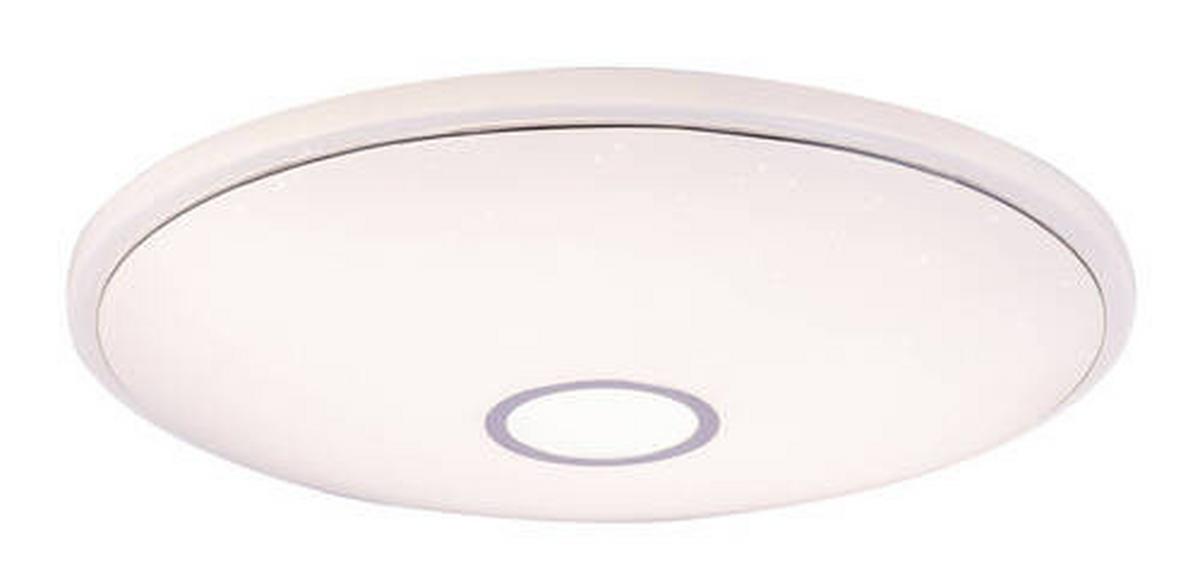 LED-Deckenleuchte Opal Weiß D: 68 cm - Opal/Weiß, Basics, Kunststoff/Metall (68/10cm) - Globo
