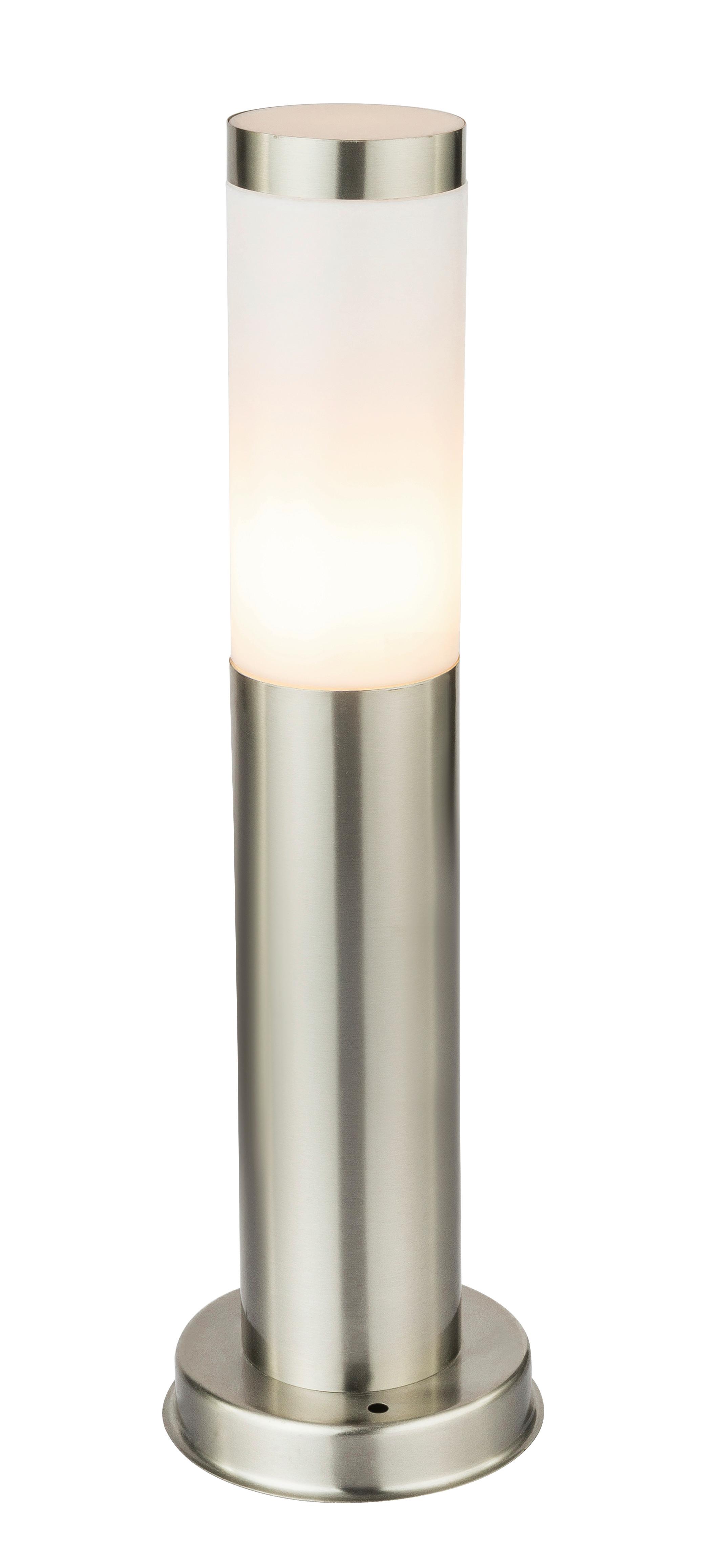 Led Außenleuchte Boston 9 Watt Edelstahl - Edelstahlfarben/Opal, Basics, Kunststoff/Metall (13,1/45cm) - Globo