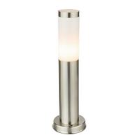 Led Außenleuchte Boston 9 Watt Edelstahl - Edelstahlfarben/Opal, Basics, Kunststoff/Metall (13,1/45cm) - Globo