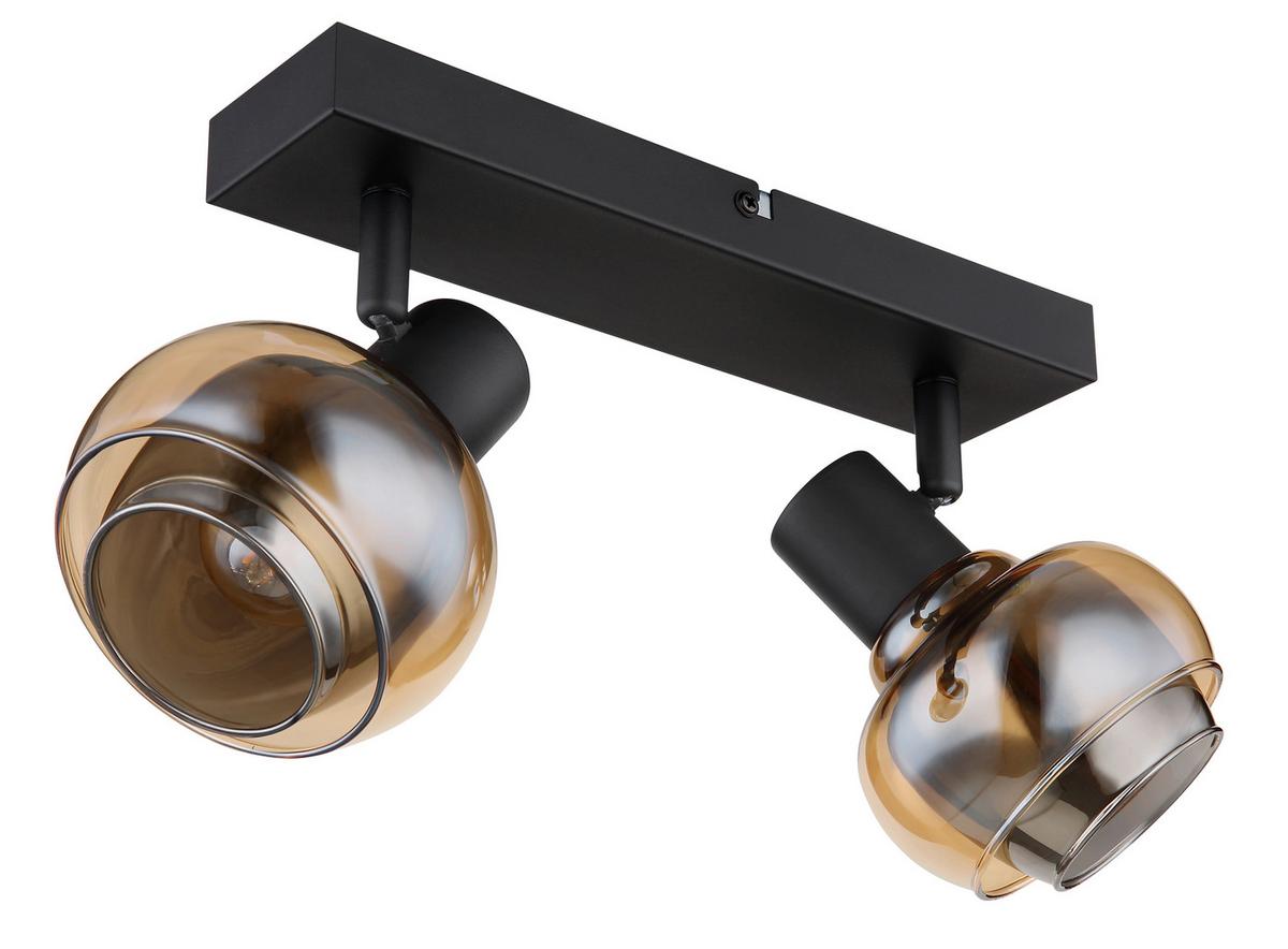 Strahler 54309-2b - Schwarz, Basics, Glas/Metall (26/10,5/13,5cm) - Globo