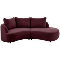 Ecksofa Doppo, Bordeaux S: 139x250 cm - Bordeaux/Schwarz, MODERN, Textil (139/250cm) - Livetastic