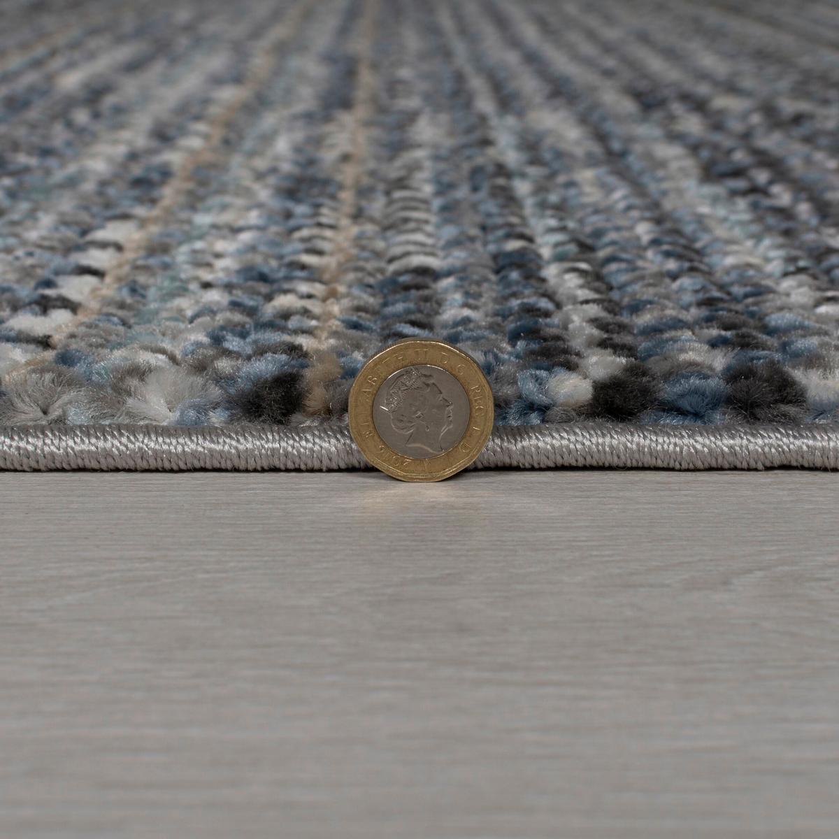 Flachwebteppich Camino Blue 200x300 - Blau, Basics, Textil (200/300cm)