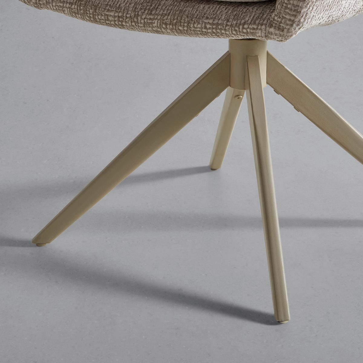 Židle s podrukami Lony, béžová, otočná - béžová, Moderní, kov/textil (60/89/69cm) - Mömax