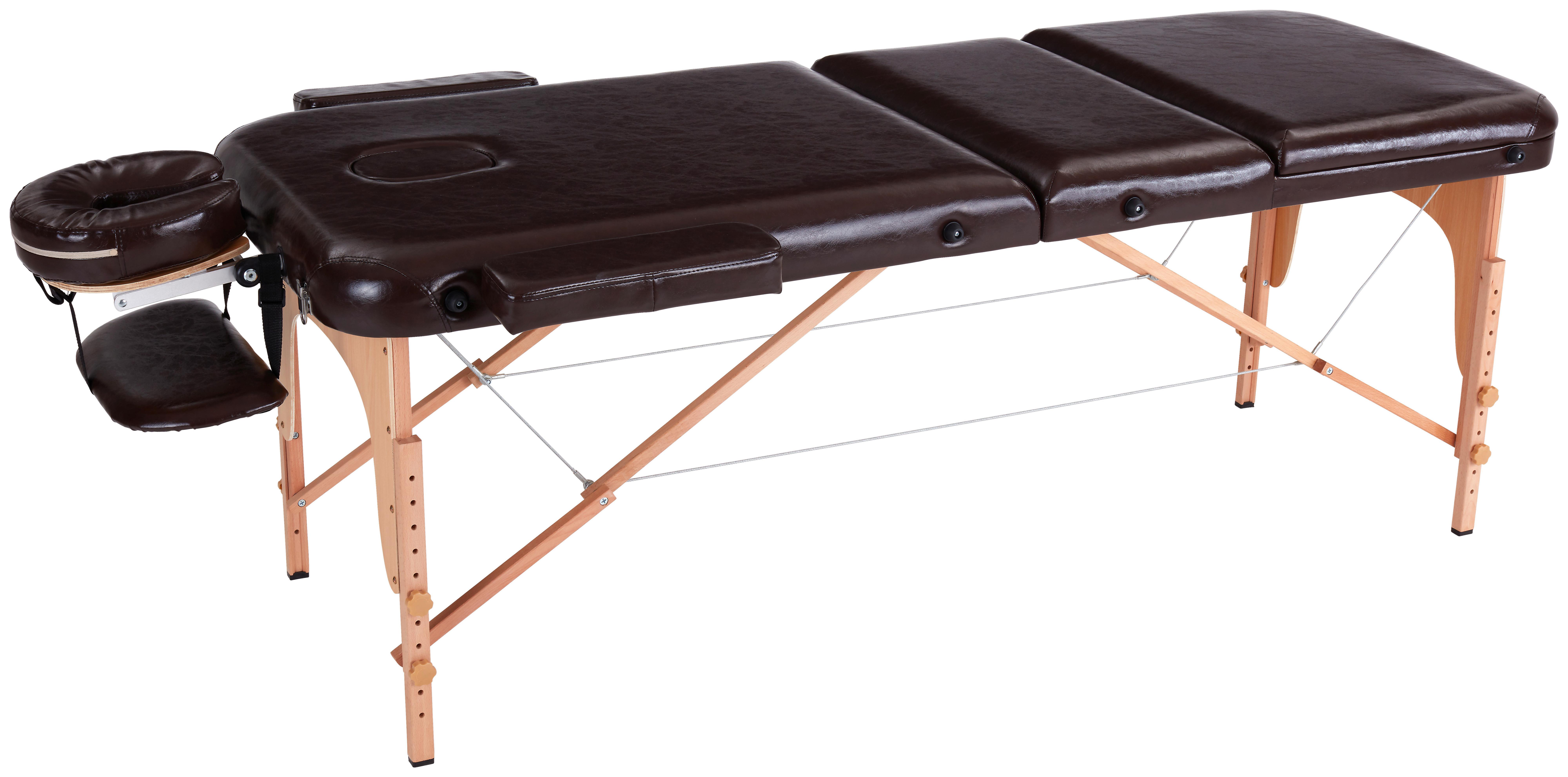 Massageliege Wooden B: 70 cm Buche - Braun, MODERN, Holz/Holzwerkstoff (185/70/62-85cm) - Ondega