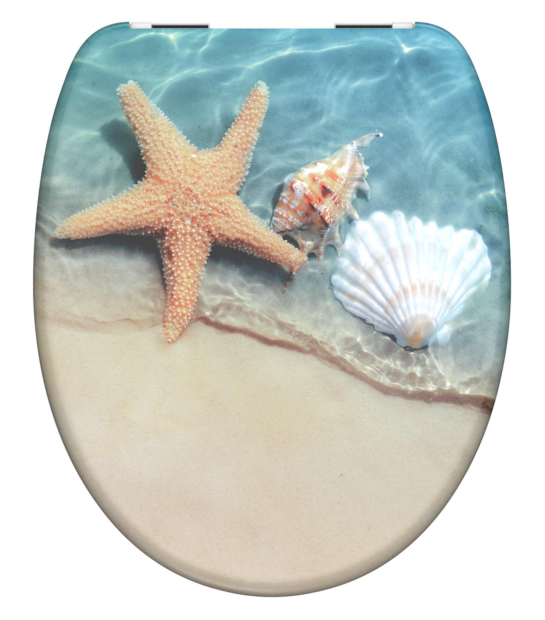 Wc Ülőke Wc-Sitz Beach 82196 - többszínű, Modern, műanyag (37,2/4,0/44,8cm)