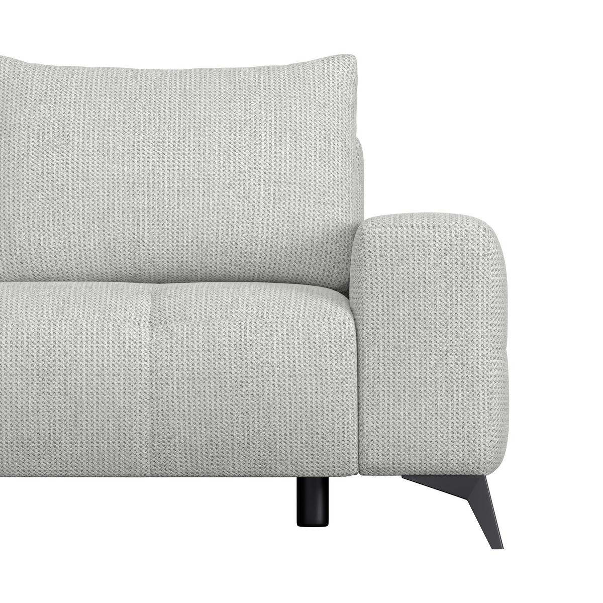 Ecksofa Mauro Türkis, mit Schlaffunktion - Blaugrau/Schwarz, Trend, Textil (175/290cm) - Luca Bessoni