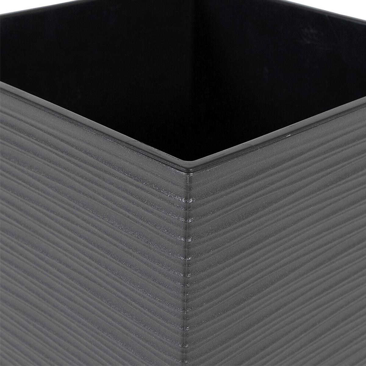 Pflanzentopf Anthrazit B: 40 Cm - Anthrazit, Basics, Kunststoff (40/41,5/40cm) - Siena Garden