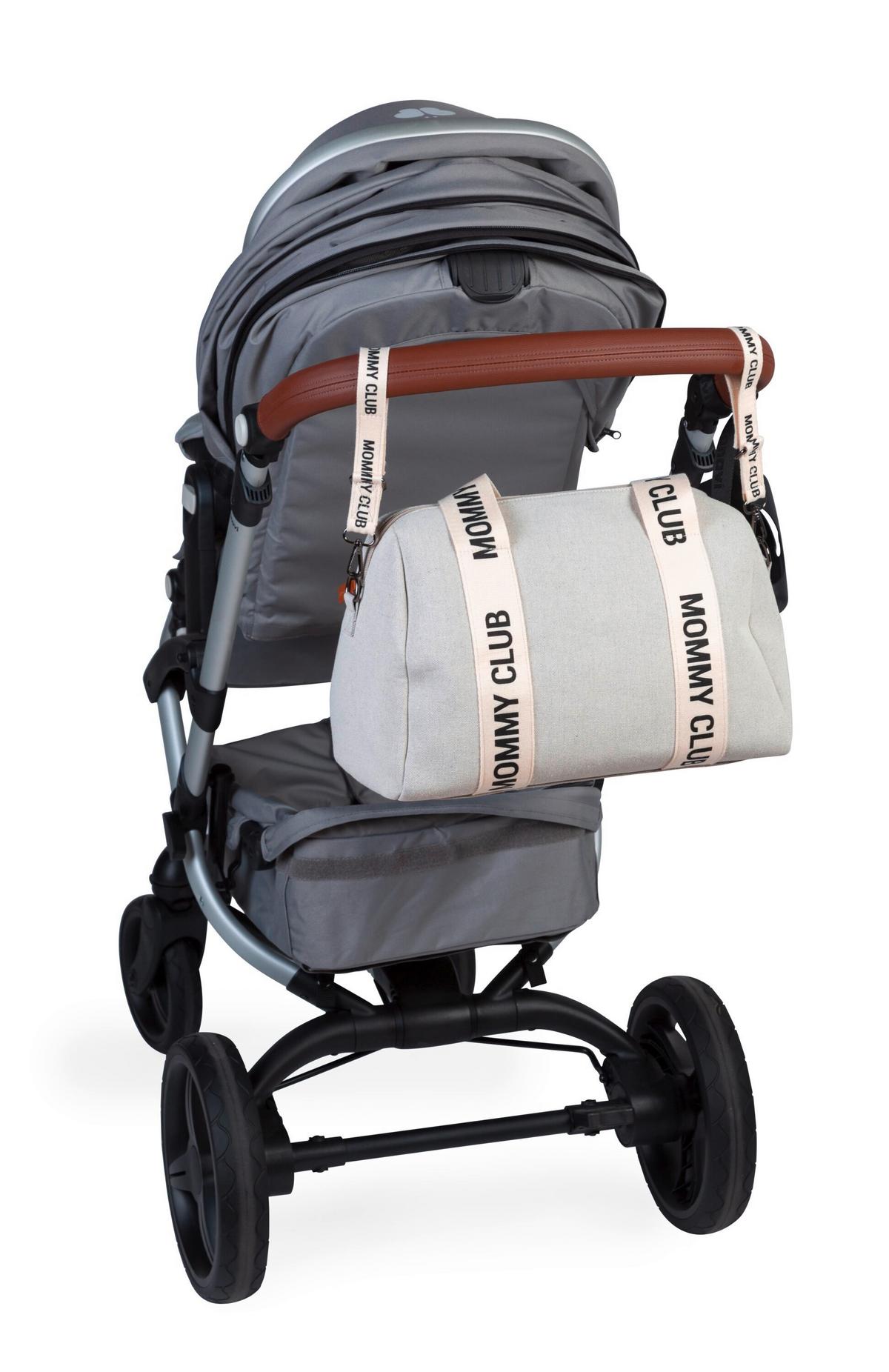 Wickeltasche Mommy Club Creme/Weiß, B: 38 cm - Creme/Weiß, KONVENTIONELL, Kunststoff/Textil (38/21/27cm) - Childhome