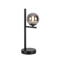 Stolná lampa LISIB, V:36,5 cm - čierna/chrómová, Romantik / Landhaus, kov/sklo (13/12/36,5cm) - Mömax