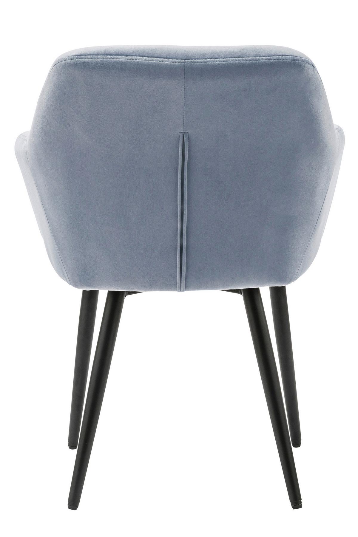 Armlehnstuhl Hellgrau B: 61 Cm - Hellgrau/Schwarz, MODERN, Textil/Metall (61/85/45cm) - Livetastic