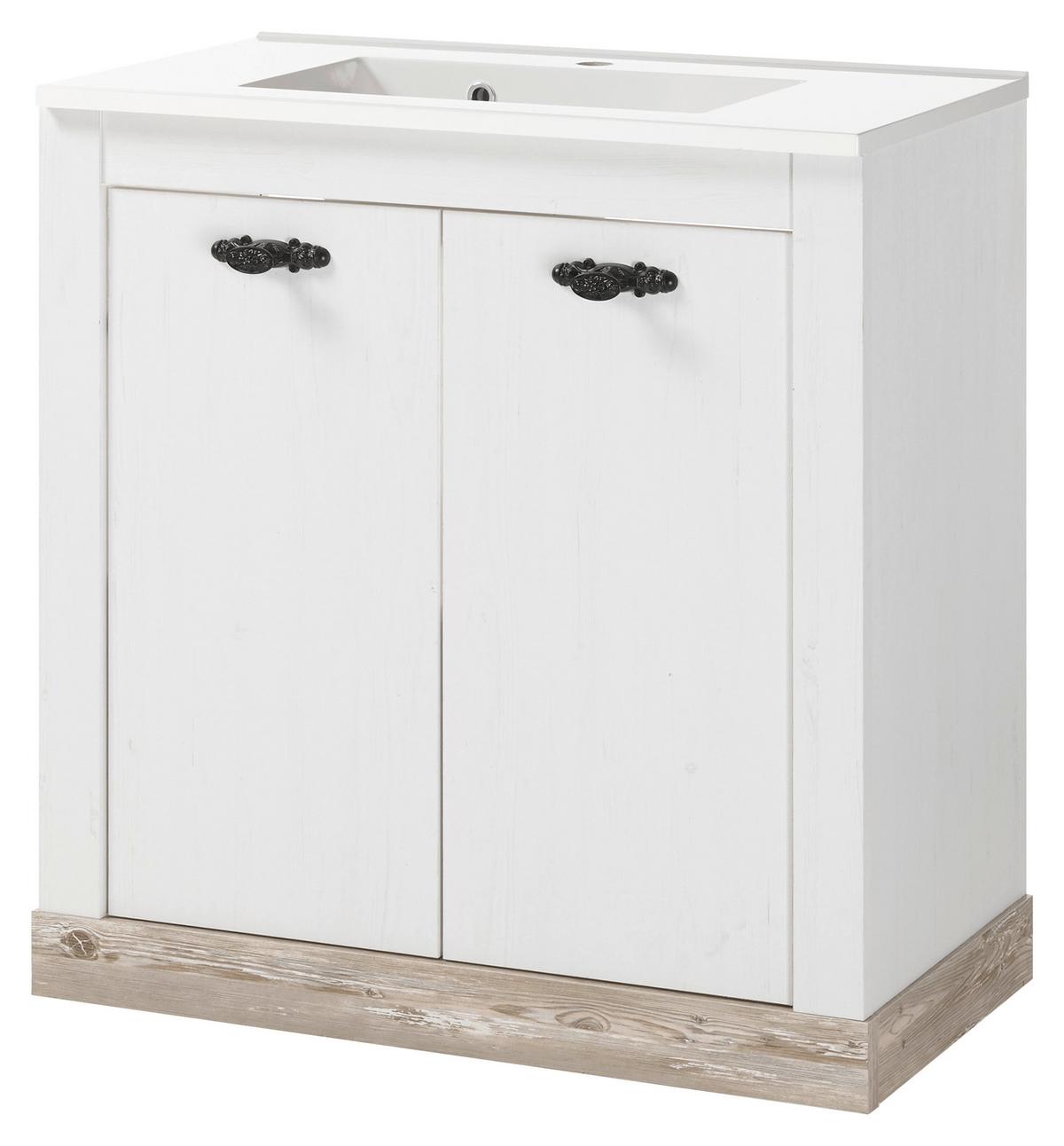 Badezimmer Florenz Pinienfarben B: 81cm - Pinienfarben, Design, Naturmaterialien/Holzwerkstoff (81/200/35cm) - MID.YOU