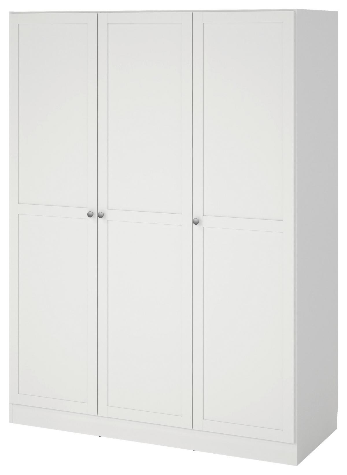 Drehtürenschrank Billund, B: 147 Cm - Weiß, MODERN, Holzwerkstoff (147/200/61,7cm) - MID.YOU
