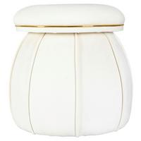 Hocker Corin 125 Goldfarben/Beige D: 51,5 cm - Beige/Goldfarben, Design, Textil (51,5/55cm) - Kayoom