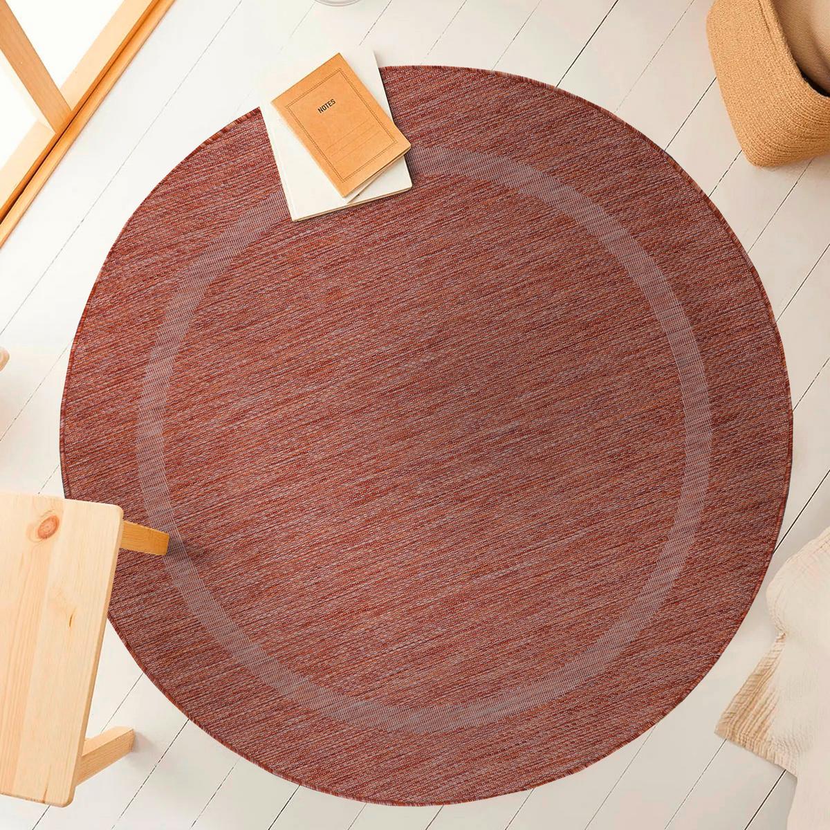 Flachwebteppich Relax - Rot, Basics, Textil (120/120cm) - Novel