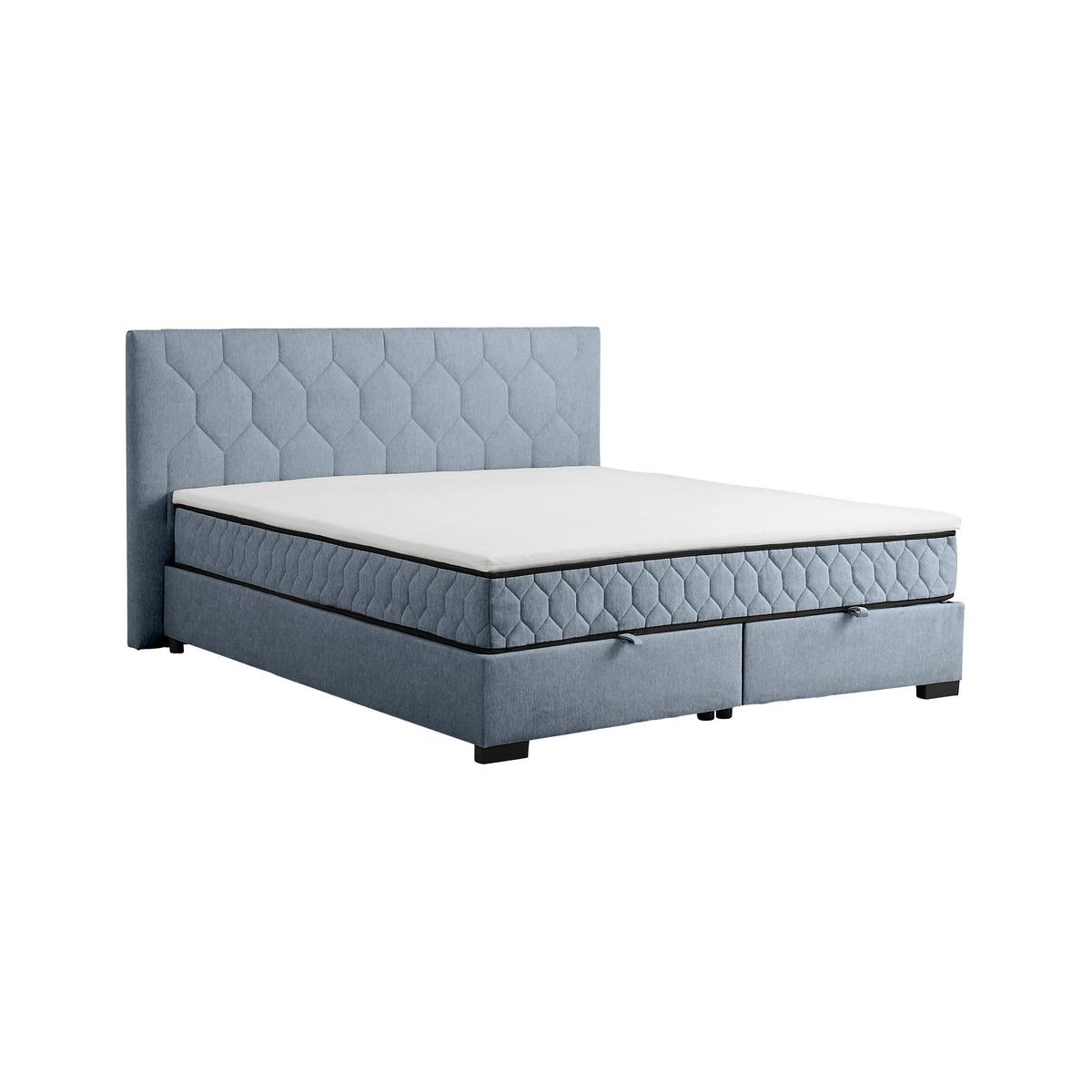Americká posteľ MAYA D 180/200 cm, modrá - modrá/čierna, Konventionell, drevo/kompozitné drevo (180/200cm) - Mömax