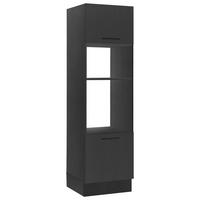 Skrinka na vstavané spotrebiče TURIN - čierna, Modern, kov/kompozitné drevo (60cm)