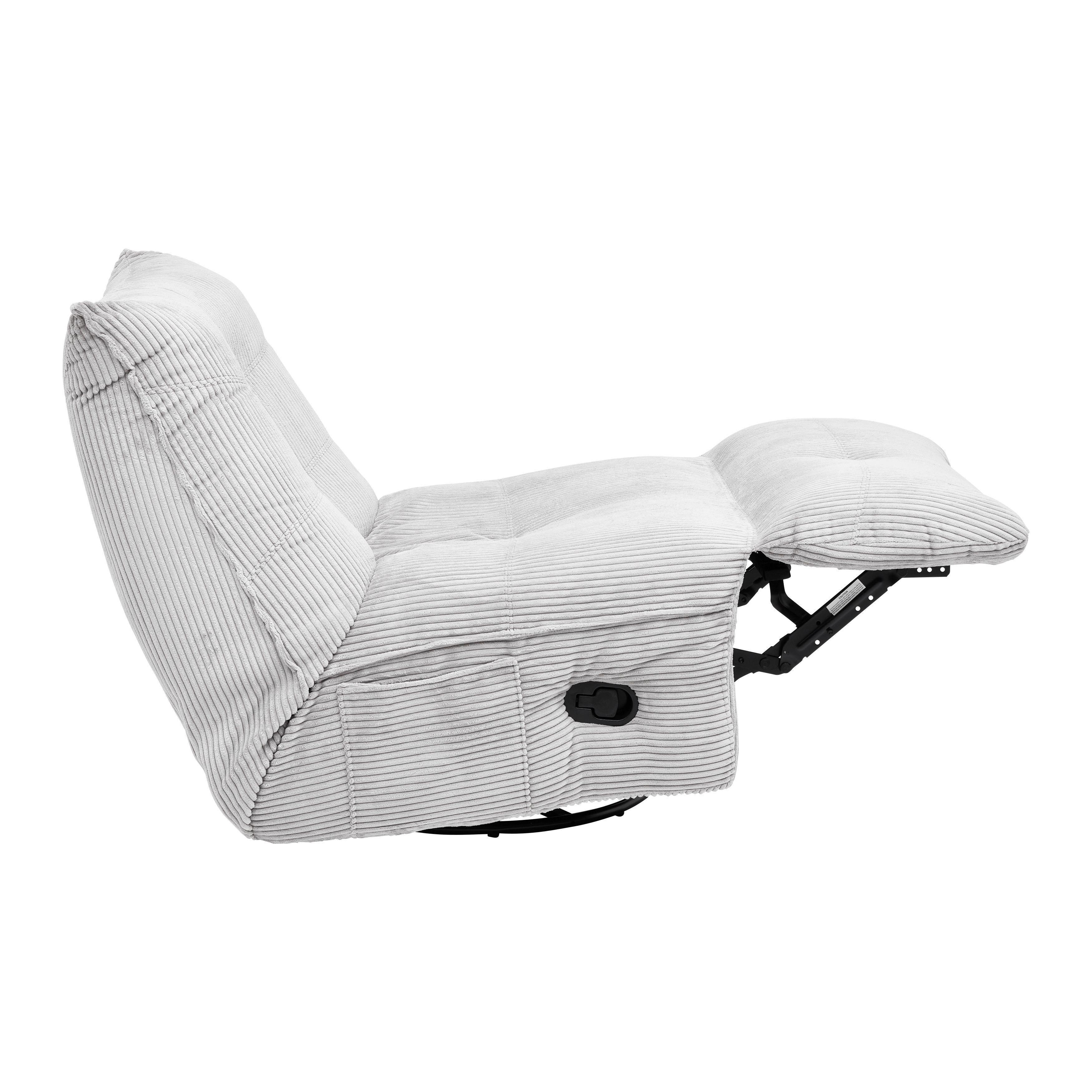 Relaxační křeslo ALURA, krémová barva - černá/krémová, Moderní, kov/dřevo (90/92/90cm) - Bessagi Home