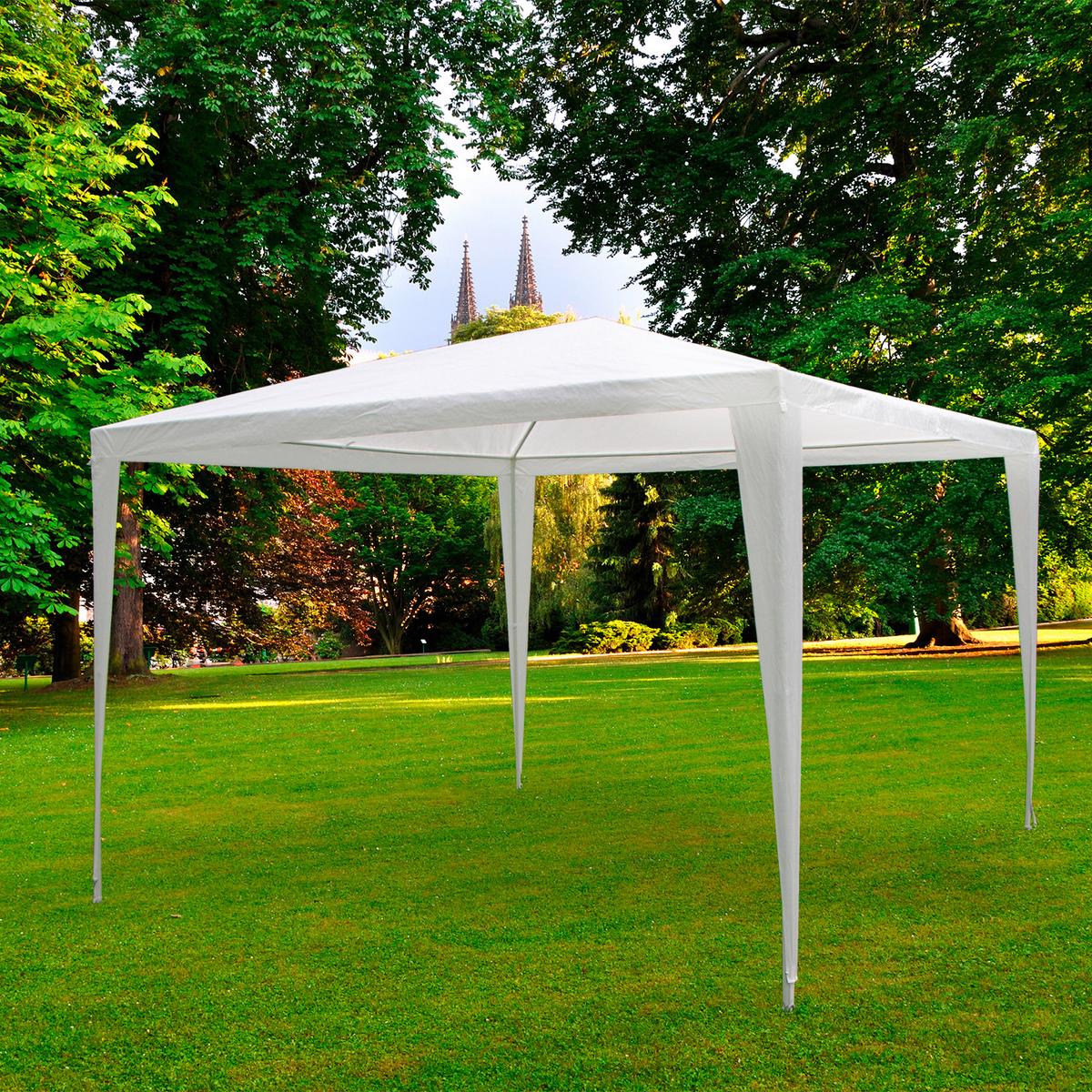 Pavillon 300x300 cm, Regenabweisend - Weiß, Basics, Kunststoff/Metall (300/245/300cm)
