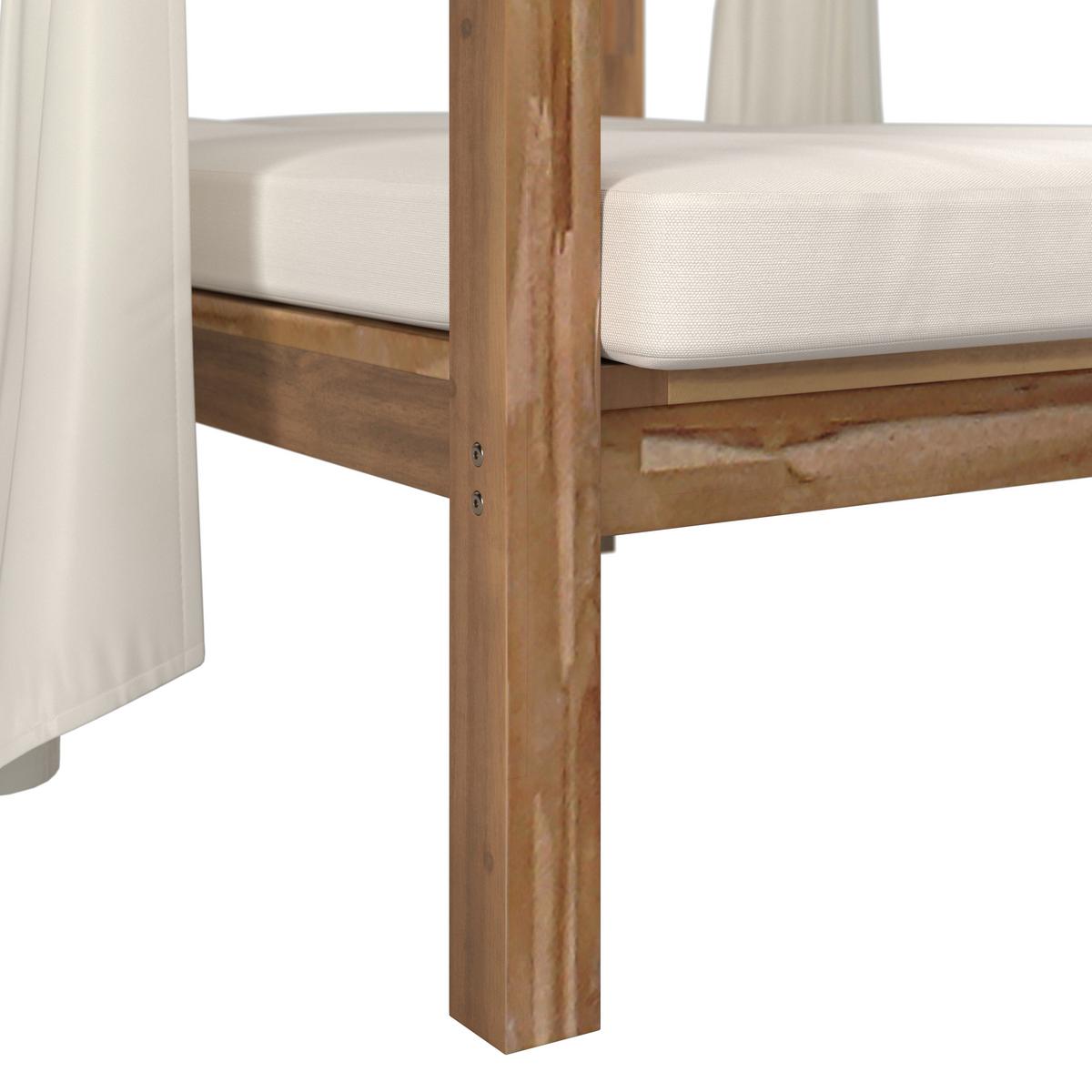 ZÁHRADNÁ POHOVKA NICOLA - krémová, Modern, drevo/textil (135,5/194,5/190cm) - Bessagi Garden