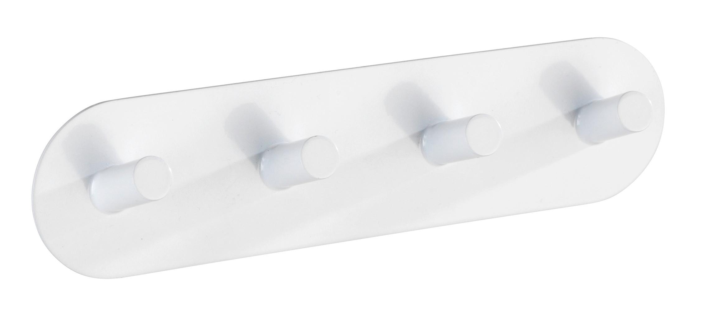 Hakenleiste Piceno Quadro 22933100 - Weiß, KONVENTIONELL, Metall (19,8/5/2cm) - Wenko