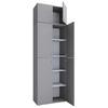Aktenschrank Lona Holzwerkstoff Grau B: 70 Cm - Grau, MODERN, Holzwerkstoff (70/223/39cm) - MID.YOU
