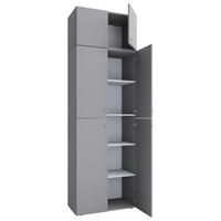 Aktenschrank Lona Holzwerkstoff Grau B: 70 Cm - Grau, MODERN, Holzwerkstoff (70/223/39cm) - MID.YOU