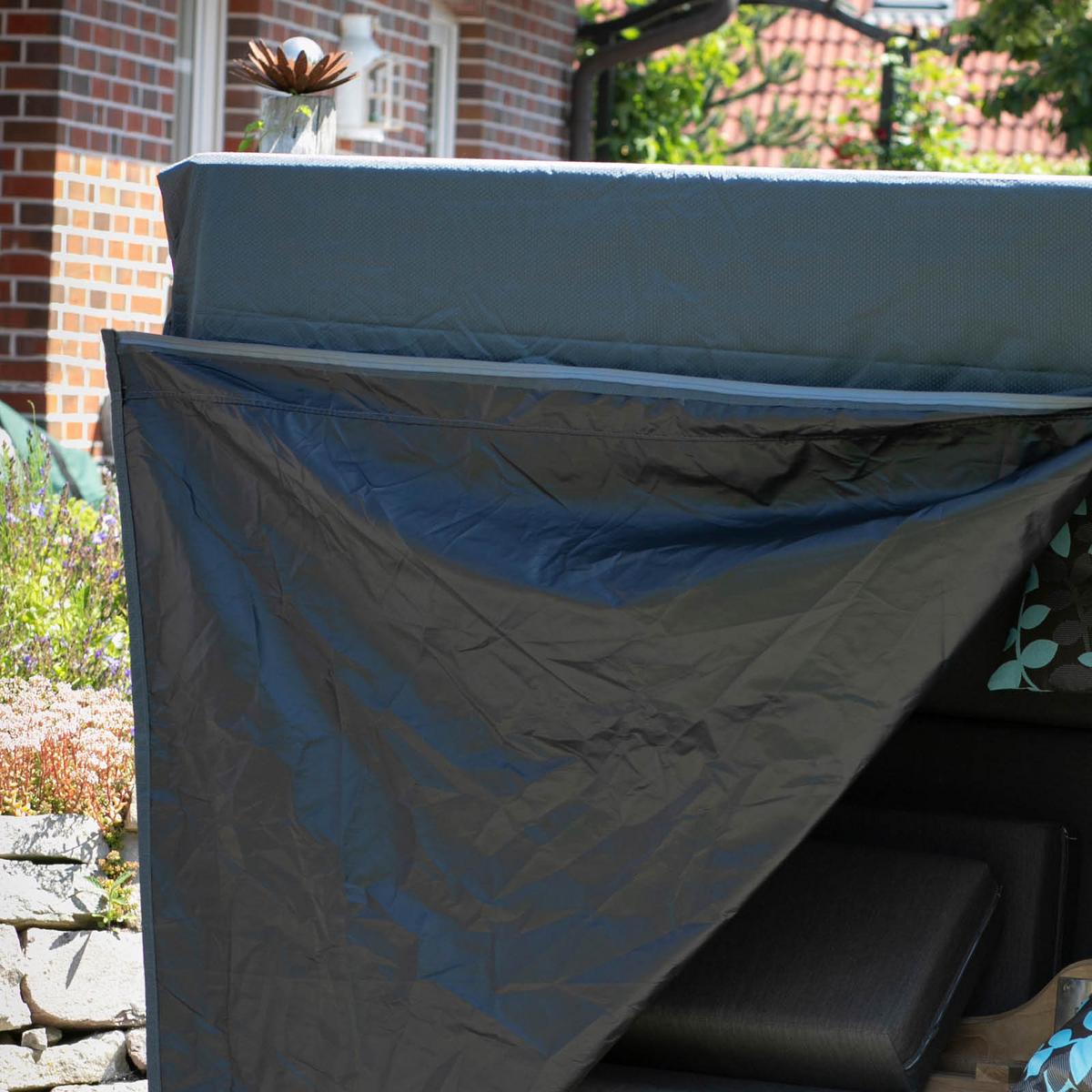Schutzhülle für Strandkorb 135x165x95 cm Dunkelgrau - Dunkelgrau, Basics, Kunststoff (135/165/95cm) - Gardenson