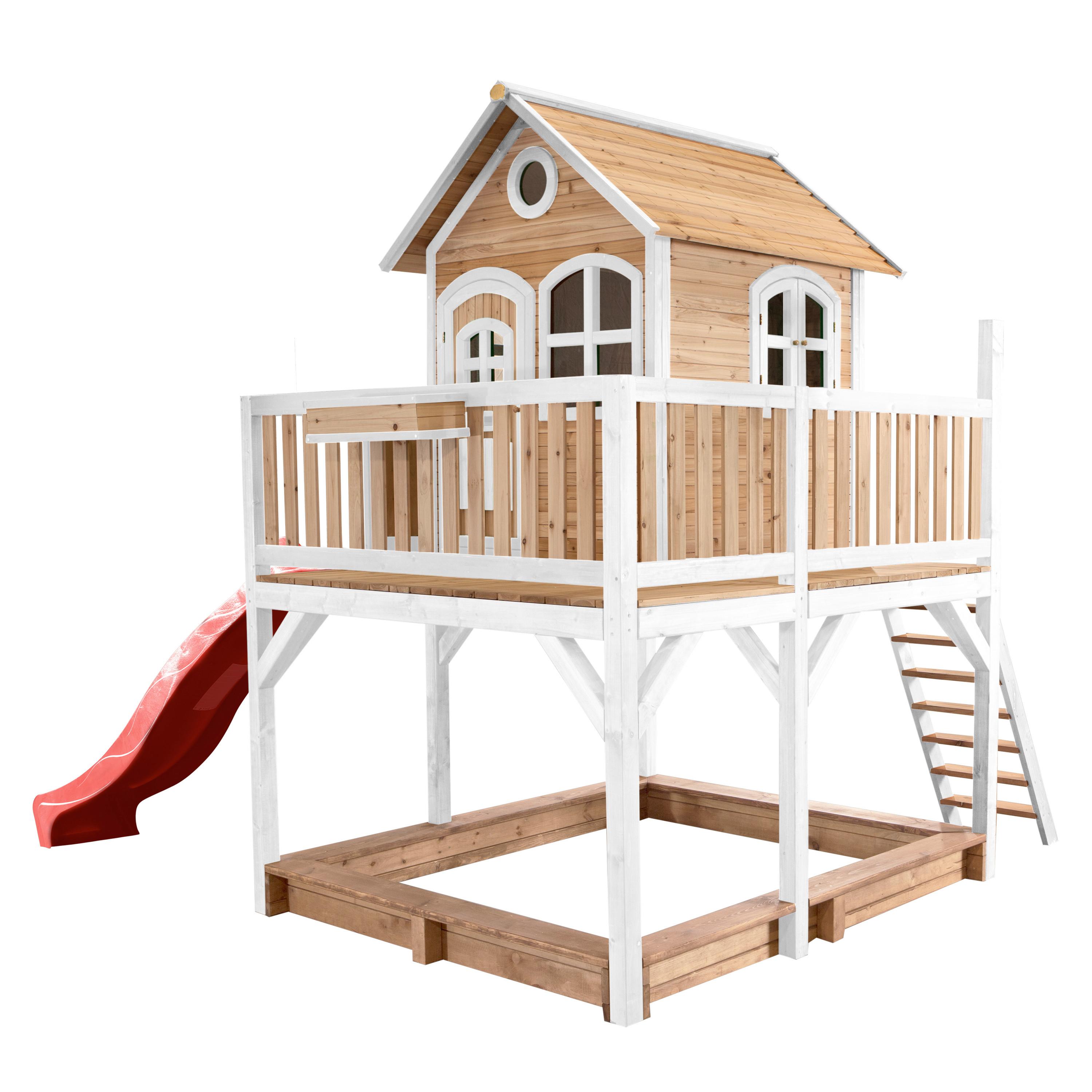 Spielturm Liam Aus Zedernholz - Rot/Braun, Basics, Holz (613/291/277cm) - Ambia Garden