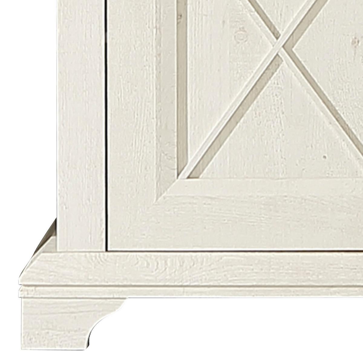 Kommode B: 73,3 Cm Kashmir, Pinien Dekor - Weiß/Pinienfarben, Basics, Holzwerkstoff/Kunststoff (73,3/114,6/46,2cm) - Livetastic