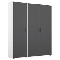 Drehtürenschrank Voyager Weiß,grau B: 140 Cm - Weiß/Grau, MODERN, Holzwerkstoff (140/194/53cm) - Rauch Möbel