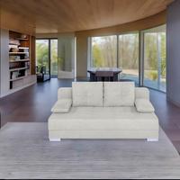Schlafsofa mit Bettkasten Ben Creme - Chromfarben/Creme, Design, Holzwerkstoff/Textil (200/90/110cm) - P & B