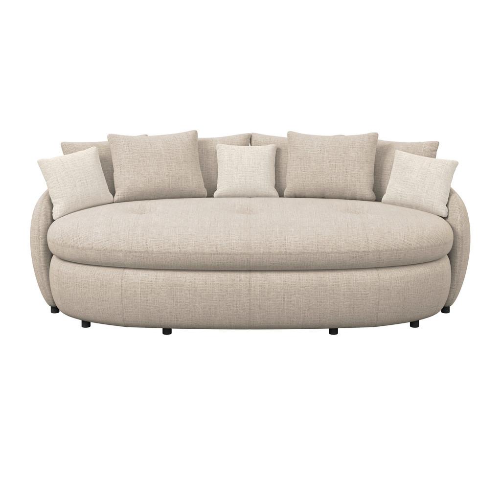Megasofa Aruba 2 mit Kissen B: 238cm, Greige Chenille