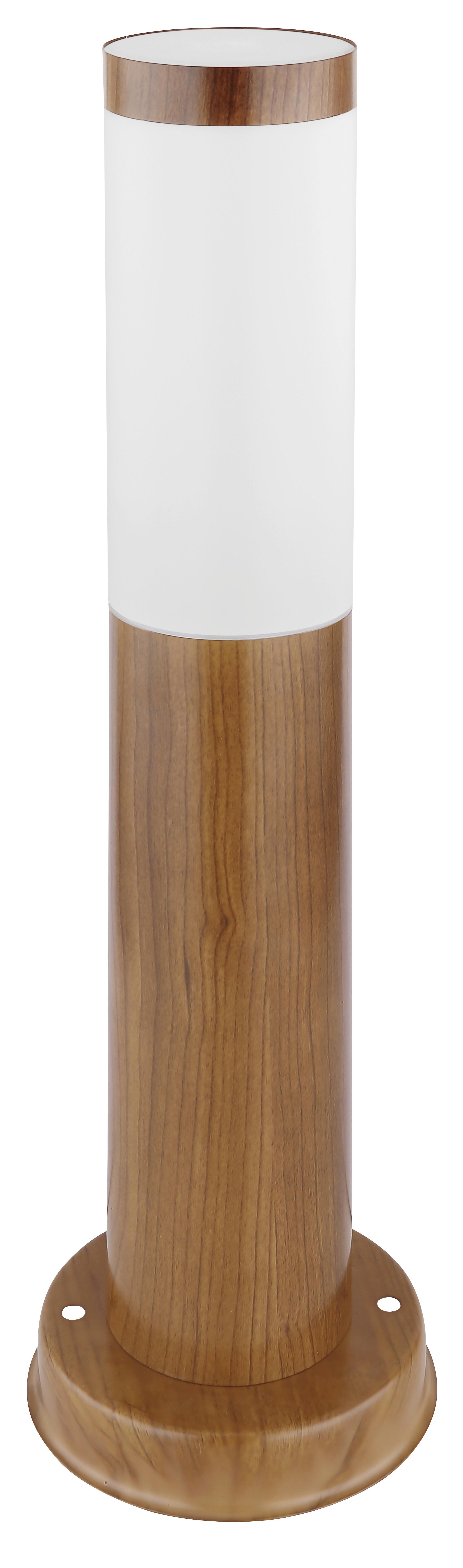 Außenleuchte 60 W Kunststoff/Edelstahl - Opal/Braun, Basics, Kunststoff/Metall (12,7/45cm) - Globo