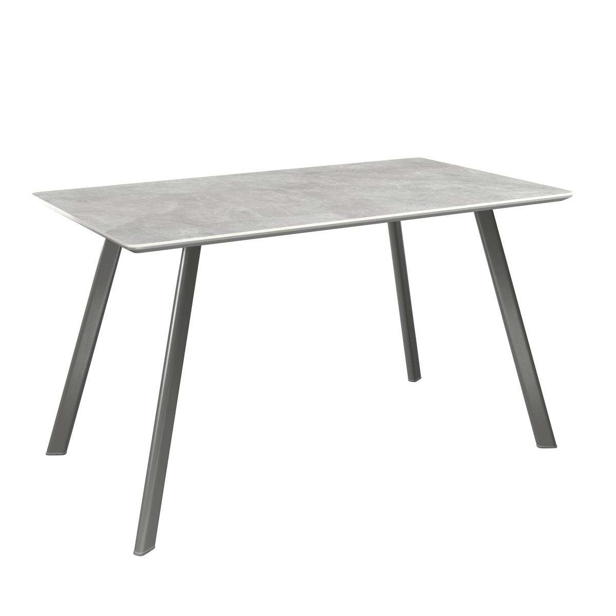 JÍDELNÍ STŮL GEORGE 140 - šedá/černá, Konvenční, kov/kompozitní dřevo (140/76/80cm)